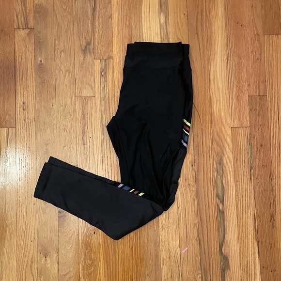 Splendid Black Leggings with Color Stripes Size Small - Picture 1 of 5